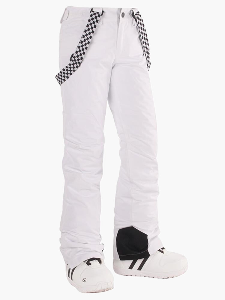 Highland Bib Snowboard & Ski White Pants For Women – Smaining.com