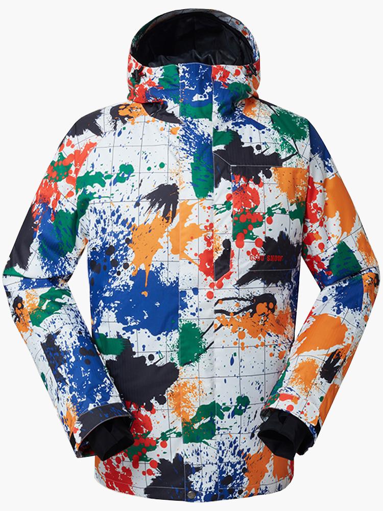 SPALDING Multicolor 90's Ski Wear Jacket Hoodie Large Wonder Skiland Vintage Snow Gear Activewear Skiing Snowboarding Bomber Jacket Size L