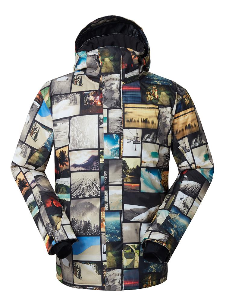 Outdoor Colorful Men's Windproof Waterproof Snowboard Jacket –