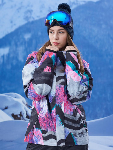 Brand Winter Ladies Jacket Colorful Ladies Hooded Ski Jacket 10KWindproof, Wearable, Waterproof, Breathable, Thermal / Warm