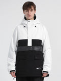 Unisex Warm And Waterproof Luminous Double Board Veneer Color Matching Snow Jacket