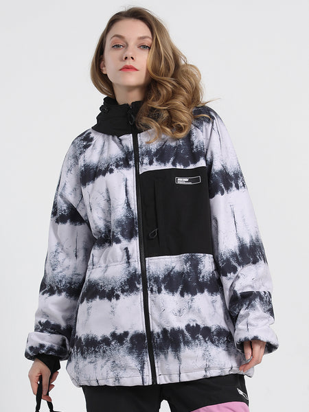 Unisex 2021 Ink Gray Snow And Windproof Warm Double Board Veneer Snow Jacket