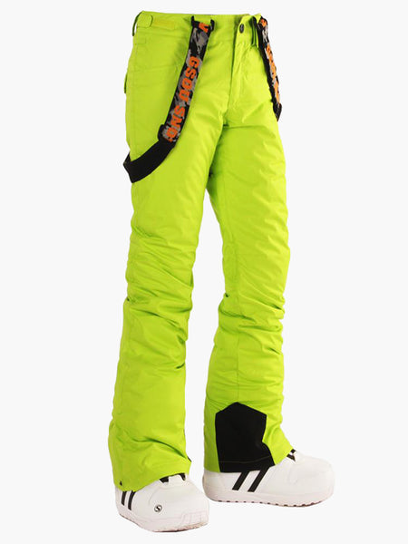 Thermal Warm High Waterproof Windproof Women's Green Snowboard & Ski Pants