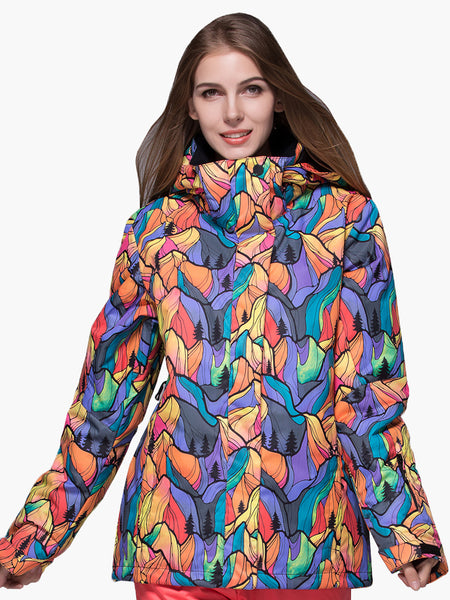 Colorful 10K Waterproof Windproof Thermal Colorful Women's Ski Jackets