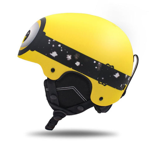 yellow Ski helmet children outdoor ski equipment snowboard protective gear sports dual-board snow helmet