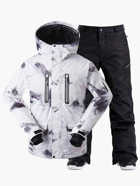 15K Windproof & Waterproof   classic Ski Jacket and Pants Set Snow Suit Ski and Snowboard Suit