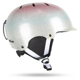 Pink laser gradient silver plating Ski Helmet, Integrally Lightweight EPS Snowboard Ski Riding Protective Gear
