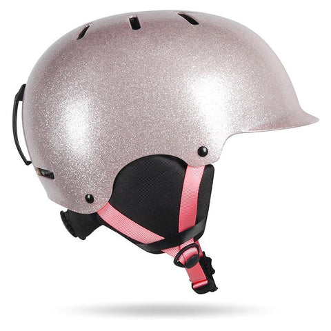 Electroplating pink Ski Helmet, Integrally Lightweight EPS Snowboard Ski Riding Protective Gear
