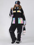 Women's Unisex Gsou Snow Venture Neon Glimmer Snow Jacket & Pants Set
