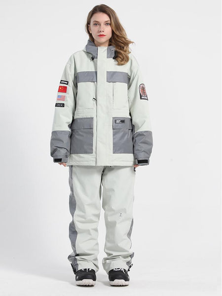Women's Unisex Gsou Snow Venture Neon Glimmer Snow Jacket & Pants Set