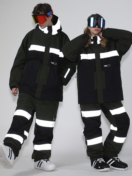 Men's Unisex Gsou Snow Infinium Neon Glimmer Snow Jacket & Pants Set