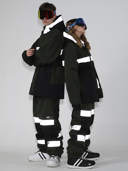 Men's Unisex Gsou Snow Infinium Neon Glimmer Snow Jacket & Pants Set