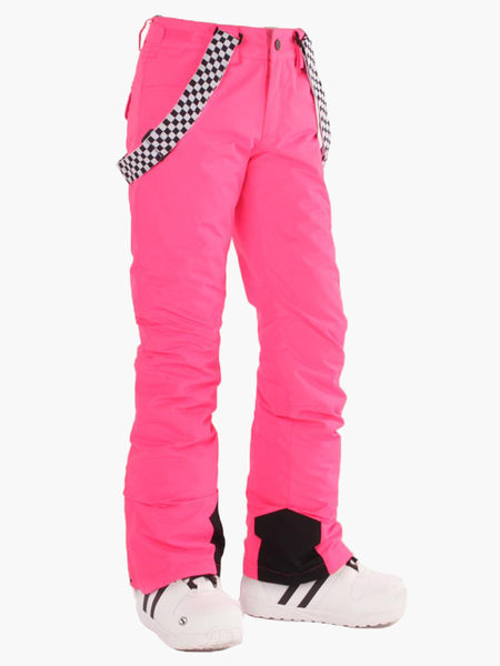 Highland Bib Snowboard & Ski Pink Pants For Women