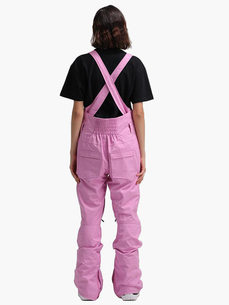 Women's  Gangster Style Pink Snowboard Ski Bibs Pants