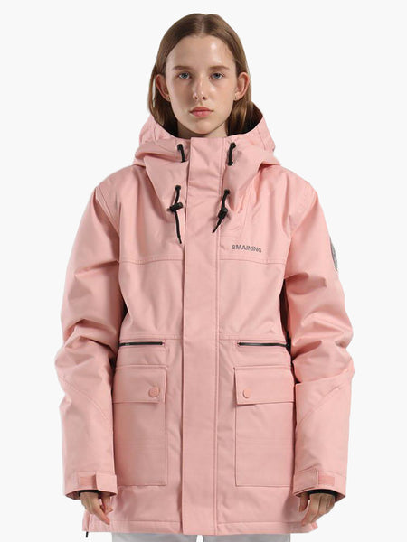 Womens Pink Ski Jacket 15K Windproof and Waterproof Snowboard Jackets
