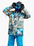 15K Windproof & Waterproof Spark pattern Ski Jacket and Pants Set Snow Suit Ski and Snowboard Suit
