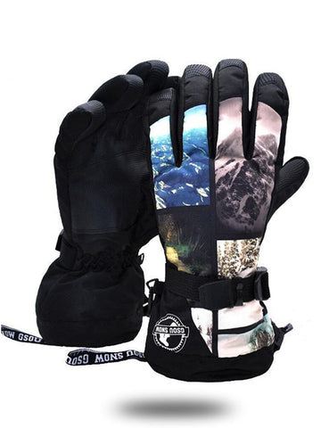 Winter Snow Skiing Gloves Men's Waterproof Warm Equipment Cycling Motorcycle Cold-resistant Skating Thick Antifreeze Gloves
