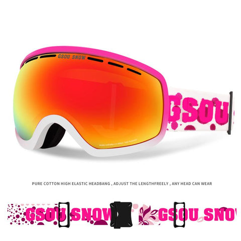 Ski Goggles For Snowboard Snowmobile Skate Motorcycle Riding - For Women Youth Girl - Anti Fog UV Protection