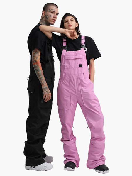 Women's  Gangster Style Pink Snowboard Ski Bibs Pants