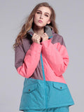 Womens Colorful Ski Jacket 10K Windproof and Waterproof Snowboard Jacket