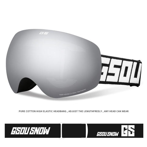 Kid's Ski Goggles For Snowboard Snowmobile Skate Anti Fog UV Protection OTG Over Glasses