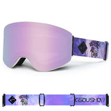 Purple Unisex High-end Winter Mountain Frameless Ski Goggles