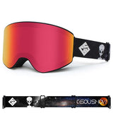 Red Unisex High-end Winter Mountain Frameless Ski Goggles