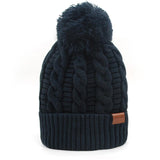 Winter Warm Knit Hat Crochet Hairball Beanie Cap
