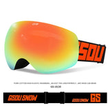 Winter Snow Sports Goggles with Anti-fog UV Protection Interchangeable Spherical Dual Lens