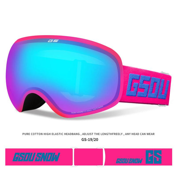 Ski Goggles - Over Glasses Ski / Snowboard Goggles- 100% UV Protection